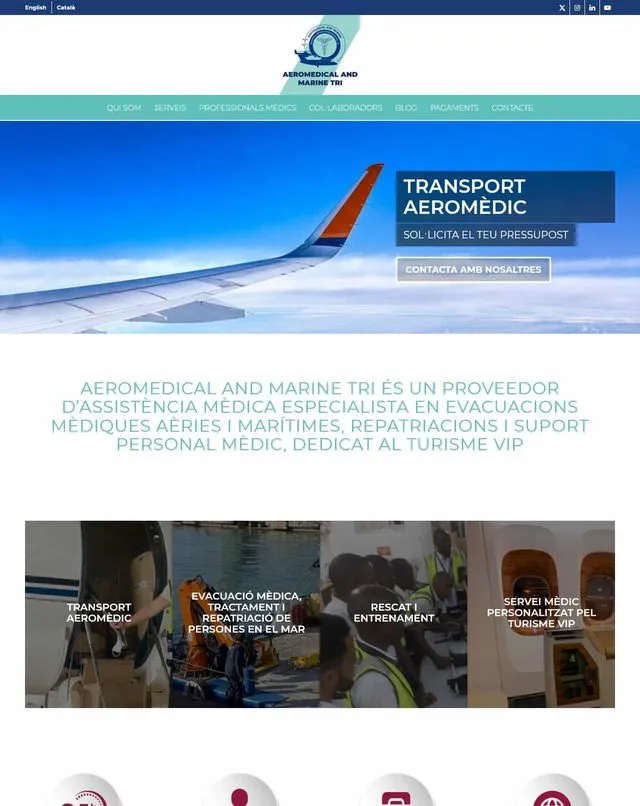 Air-marine website (Medical evacuations)