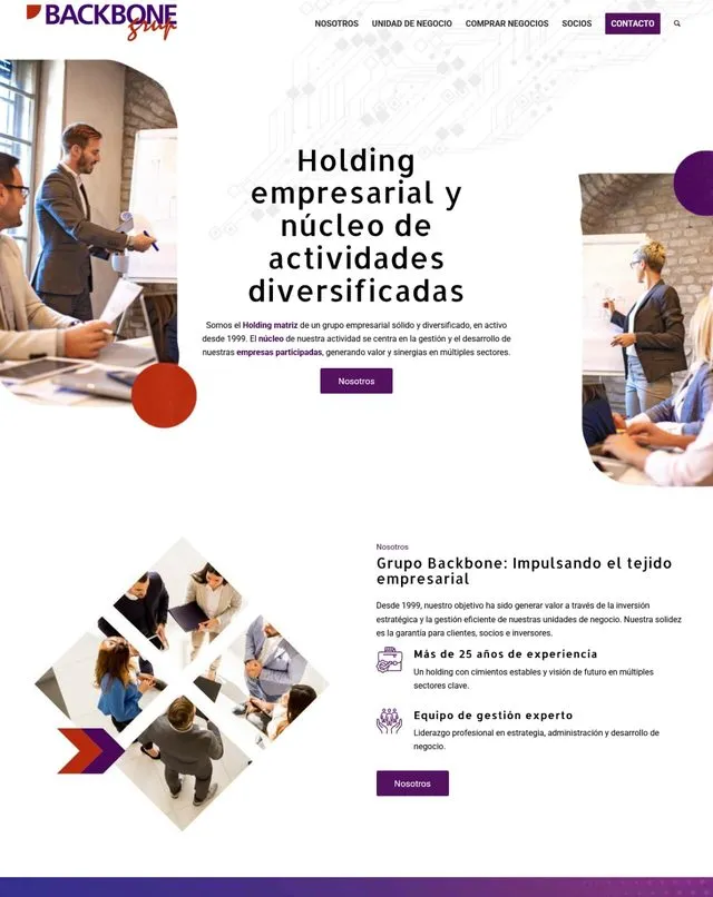 Backbone website (Business holding)