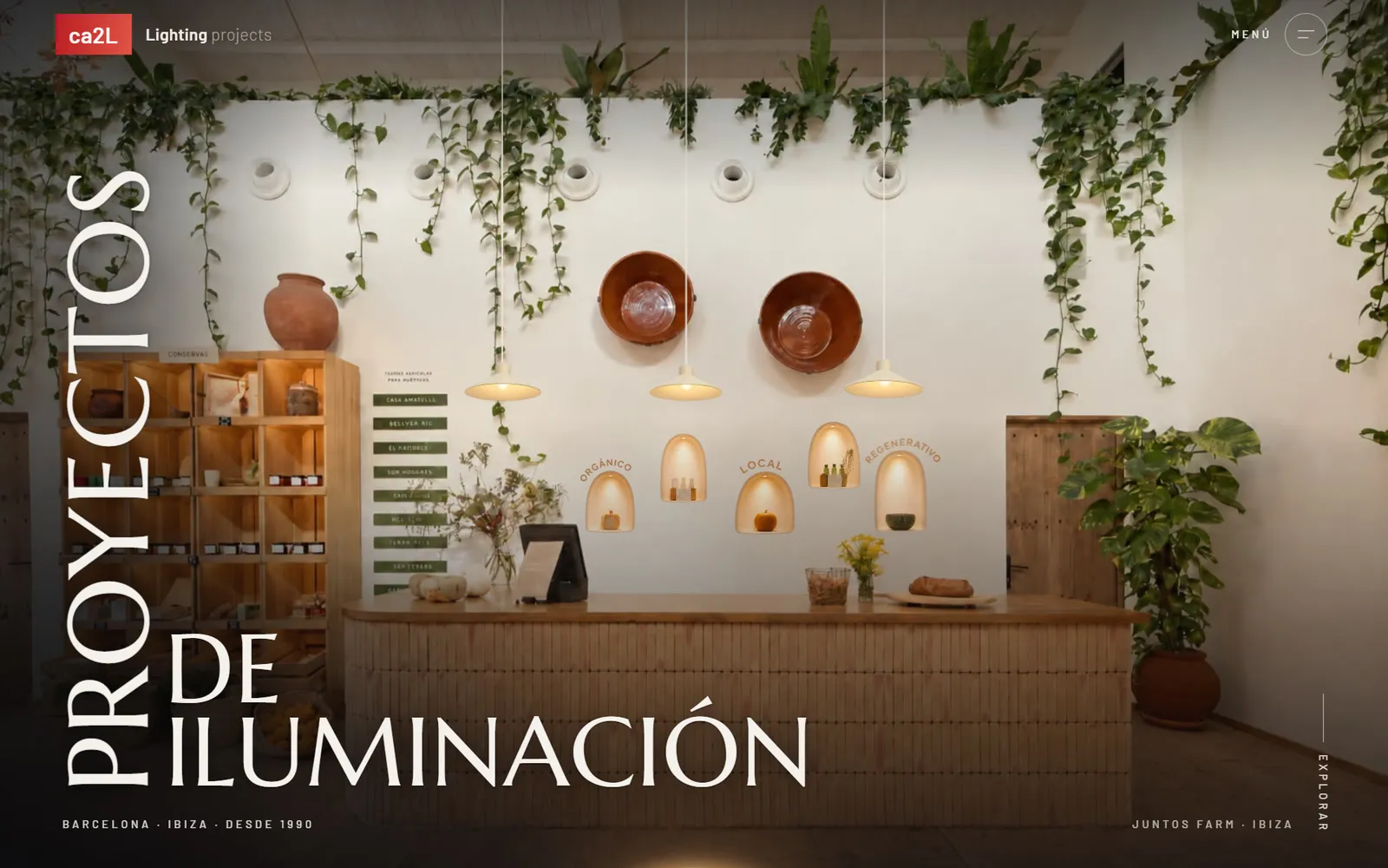 Homepage of the ca2L website (Lighting)
