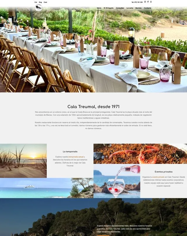 Cala Treumal website (Beach bar)
