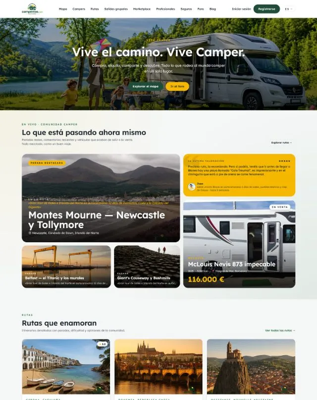 Campemos website (Campervan routes)