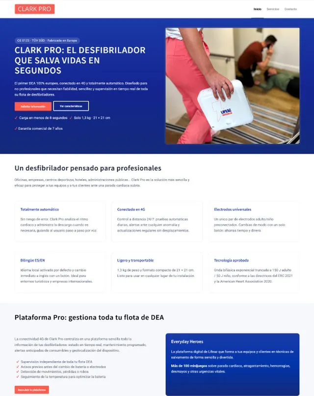 Clarkpro website (Defibrillators)