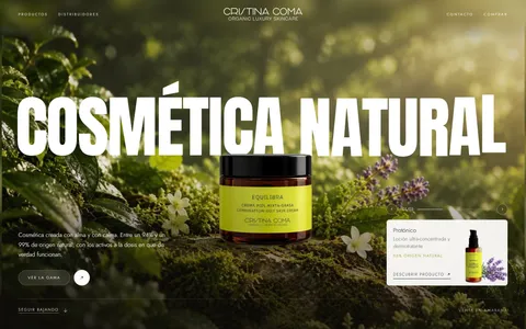 Homepage of the Cristina Coma website