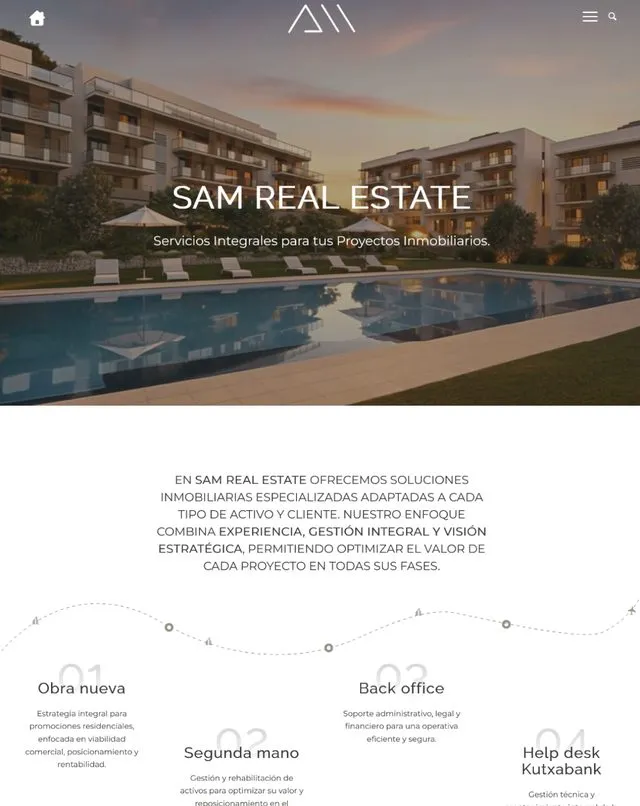 Grupo Sam | Real State Management website (Estate agent)