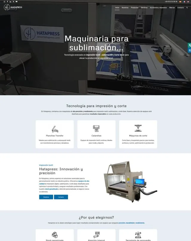 Hatapress website (Sublimation)