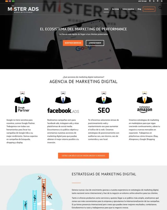 misterads website (Marketing)