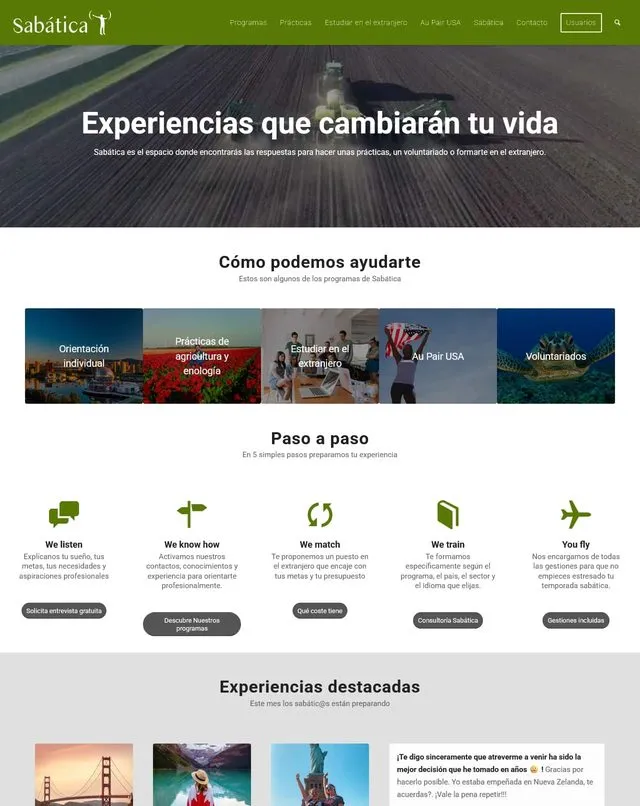 Sabática website (Exchanges)