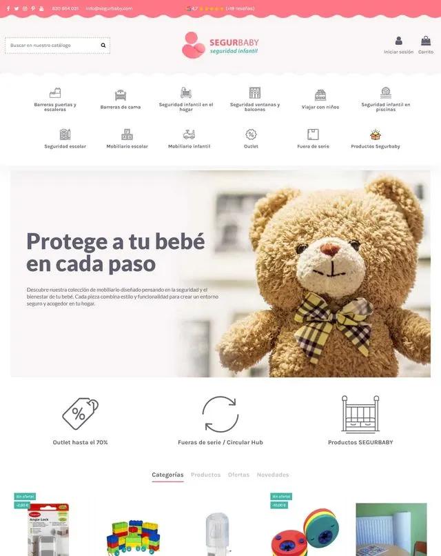 segurbaby website (Child safety)