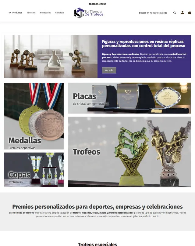 Trofeos y Copas website (Custom trophies)