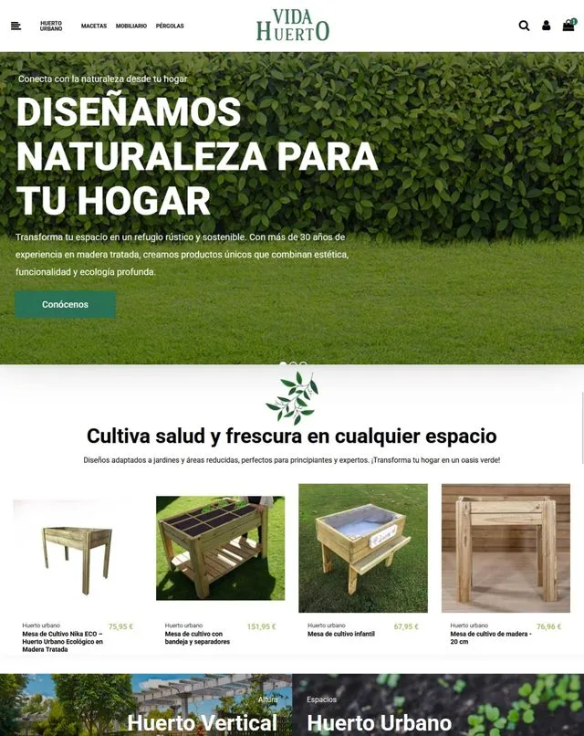 Vida Huerto website (Gardens)