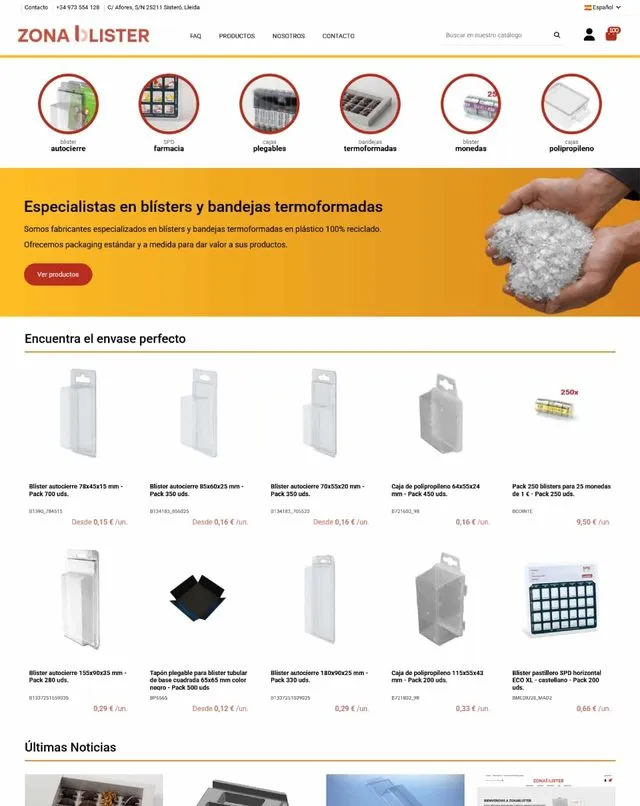 Zona Blister website (Blister packaging)
